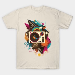 Retro Rainbow Turntable T-Shirt